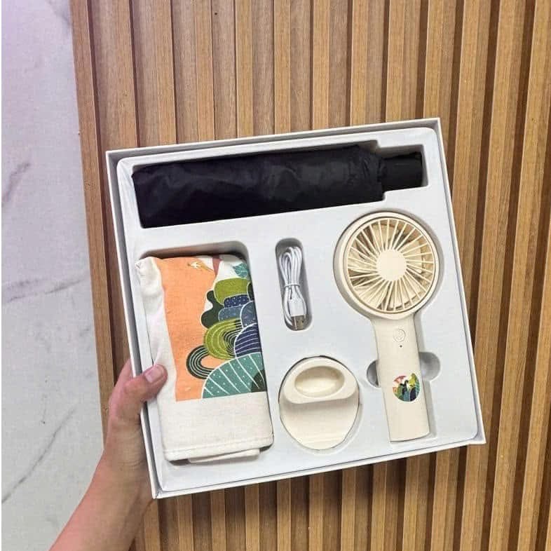 Bộ hộp quà tặng Honor HUAWEI - Ô dù , Túi vải , Quạt điện cầm tay