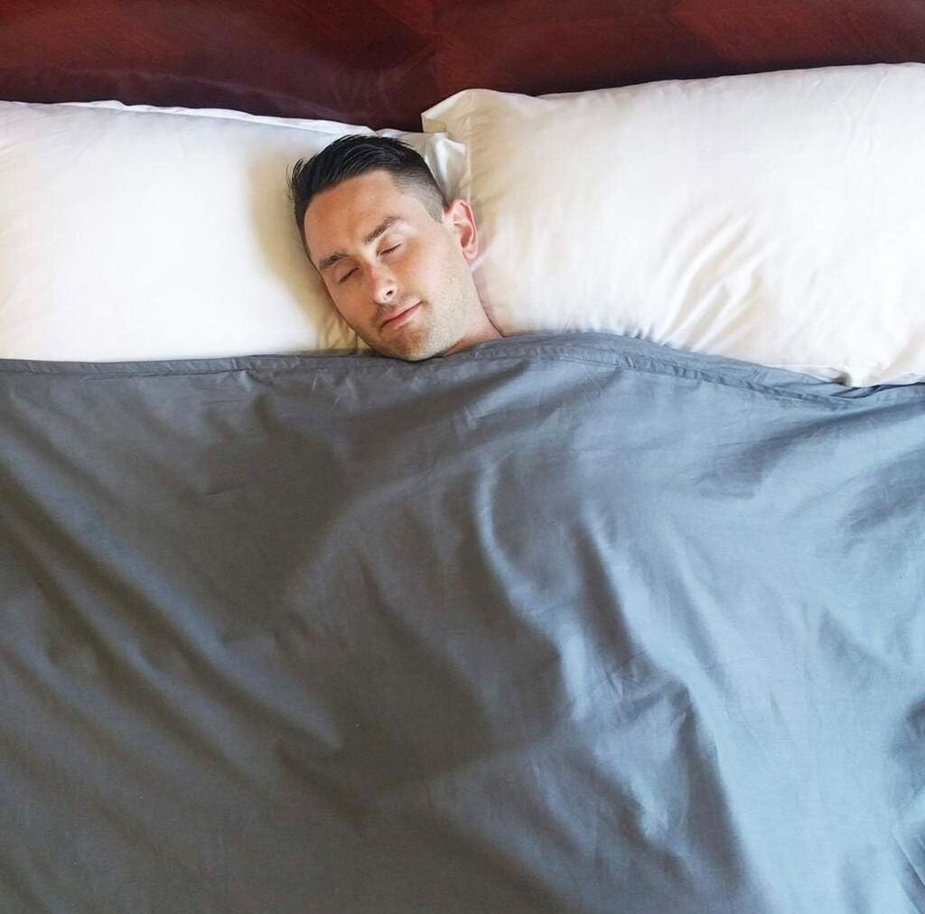 Chăn trọng lực đôi Hushblanket Royal Latex 100% Polyester, chăn đôi cỡ lớn 200x230cm, nặng ~12kg - Ảnh 4