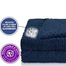 Chăn trọng lực đơn Bedsure (Canada),vỏ nhung, ruột chăn rời, mã X002HYM9RP, KT…