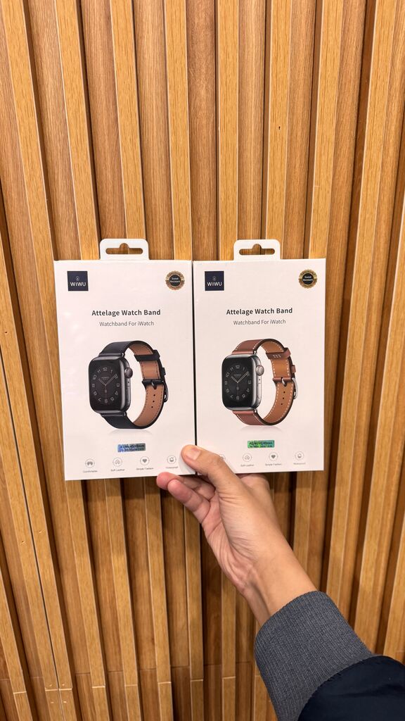 Dây da thật Apple Watch hãng WiWU Attelage dùng chung cho Apple Watch 42/44/45/49mm series 1-8/SE
