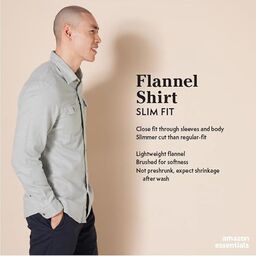 Áo sơ mi Nam vải nỉ Amazon Essentials size S Mỹ ( M Việt Nam ) B08X5DPMZN -
