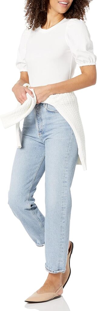 Áo thun Nữ cộc tay bồng vai (size S Mỹ) Amazon Essentials dành cho nữ B08P4N8FL7 - Ảnh 4