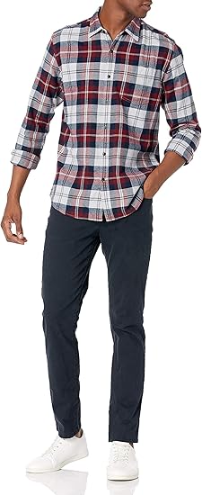 Áo sơ mi Nam size L (Mỹ) Amazon Essentials(XL Việt Nam - vải nỉ dài tay B0866G8CB3