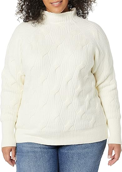 Áo len thừng Nữ Amazon Essentials , cổ 5cm, dệt kim - B08T7JCWNT - size M (Mỹ) - size L Việt Nam  - Ảnh 4