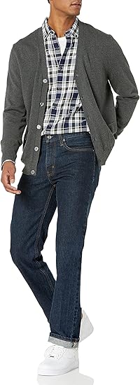 Áo len Nam cardigan cotton Amazon Essentials - size XS (Mỹ) M Việt Nam - B07NYBGQ2J - Ảnh 5