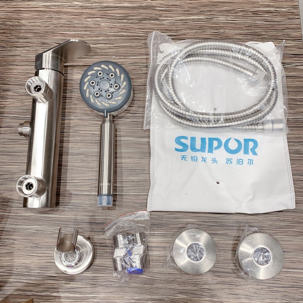 Vòi hoa sen SUPOR 250303-03-LS,  inox 304, bát sen to.