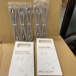 Hộp 2 sợi cáp iPhone Lightning vải dù , độ dài 2m