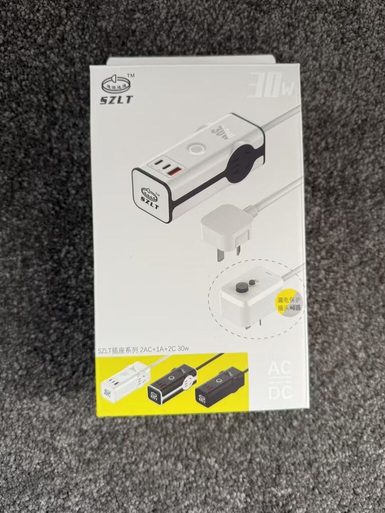 Ổ điện sạc đa năng SZLT, 2 cổng 220v + 2 Cổng C 30W + USB-A Power Strip - Ảnh 2