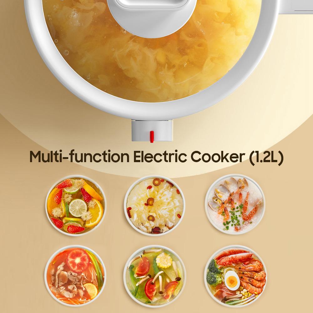 Nồi lẩu điện đa năng XIAOMI Deerma, dung tích 1.2L, nồi thủy tinh - Ảnh 6