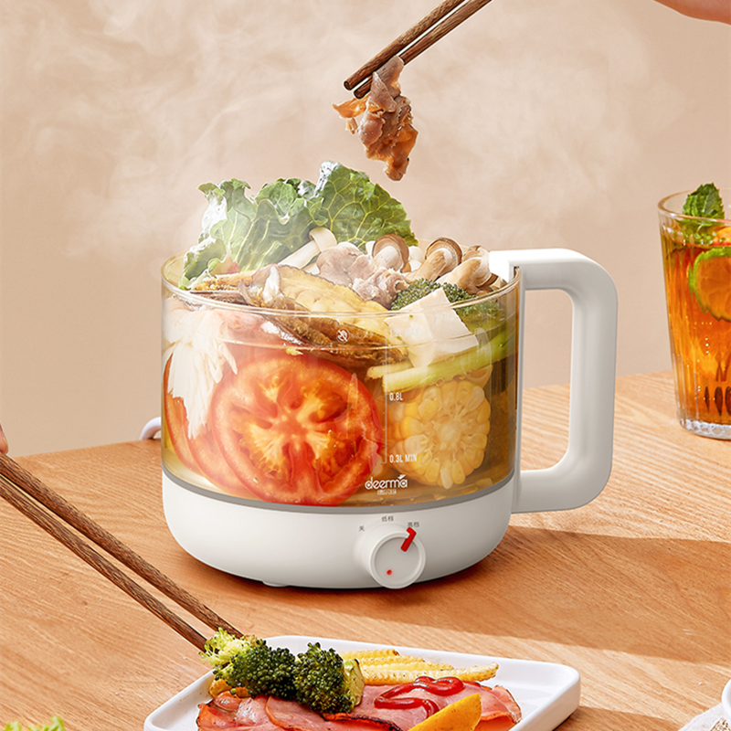 Nồi lẩu điện đa năng XIAOMI Deerma, dung tích 1.2L, nồi thủy tinh - Ảnh 9
