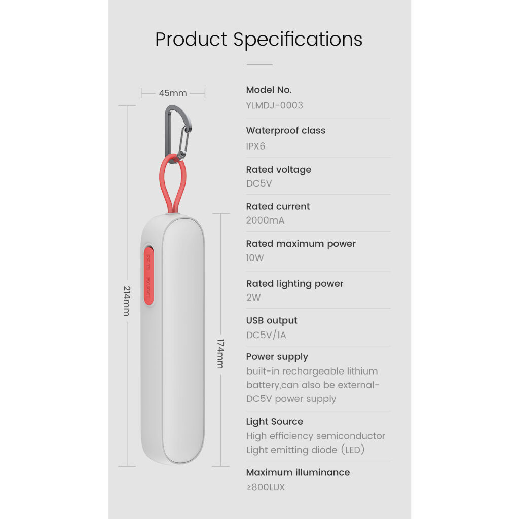 Đèn sạc Cắm Trại XIAOMI Yeelight Camping Light (YLMJD-0003), kiêm Pin dự phòng  - Ảnh 7