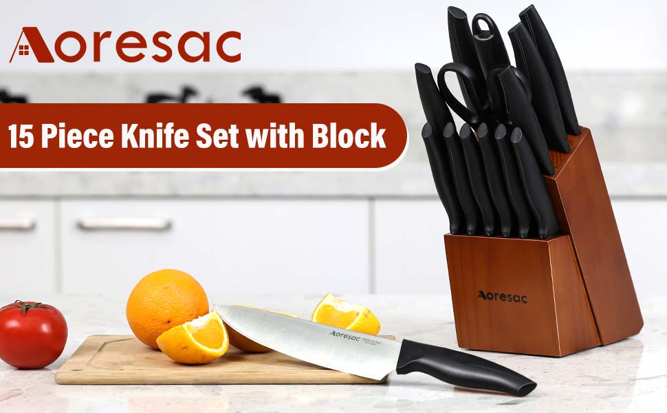 Bộ dao làm bếp 15 món hãng Aoresac ( Amazon Mỹ ) - Ảnh 6