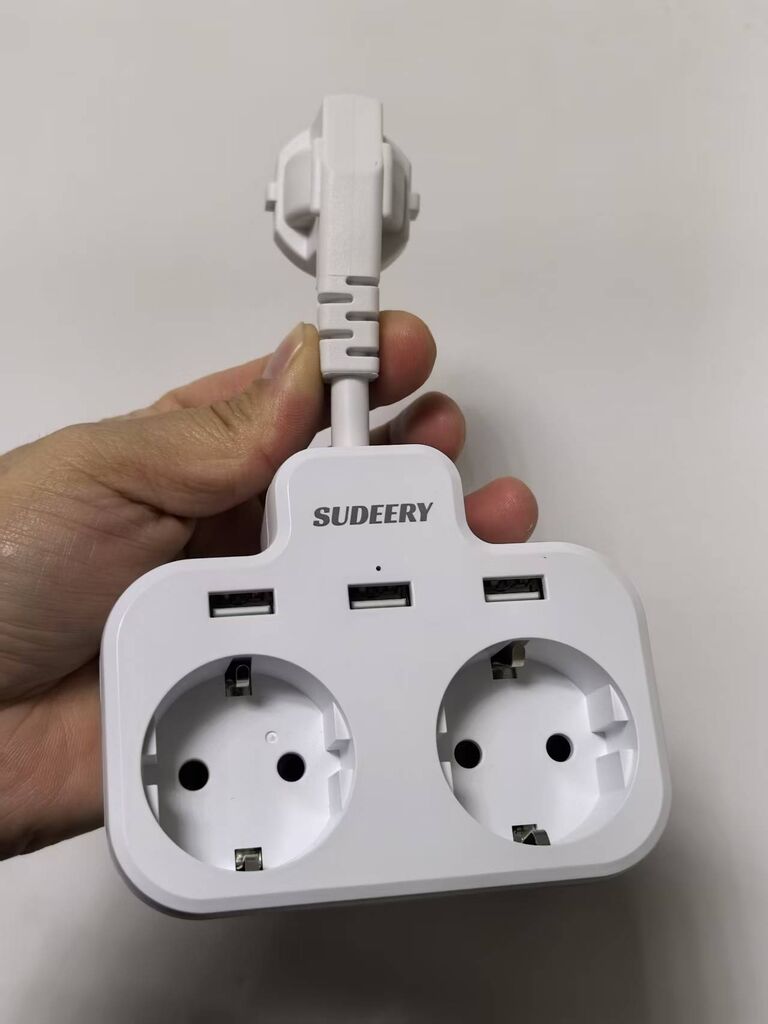 Ổ điện đa năng 3680W hãng SUDEERY WPG-EU016 ( Đức ), có 2 cổng 220V + 2 cổng USB-A - màu trắng/ đen - Ảnh 9