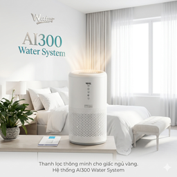 Máy lọc không khí AI300 Water System, tạo ion âm,kiêm Loa Bluetooth , đèn UV d…