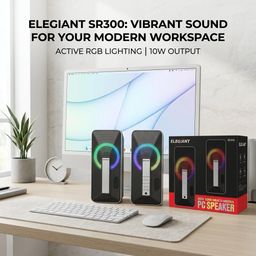 Cặp loa Bluetooth Elegiant SR300 ( Hà Lan ), công suất 10W, loa máy tính