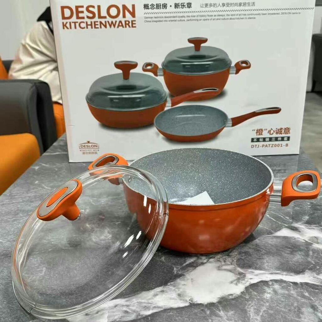 Bộ Nồi Chảo Chống Dính DESLON Kitchenware - dùng được cho bếp từ, ko chứa PFOA - Ảnh 9