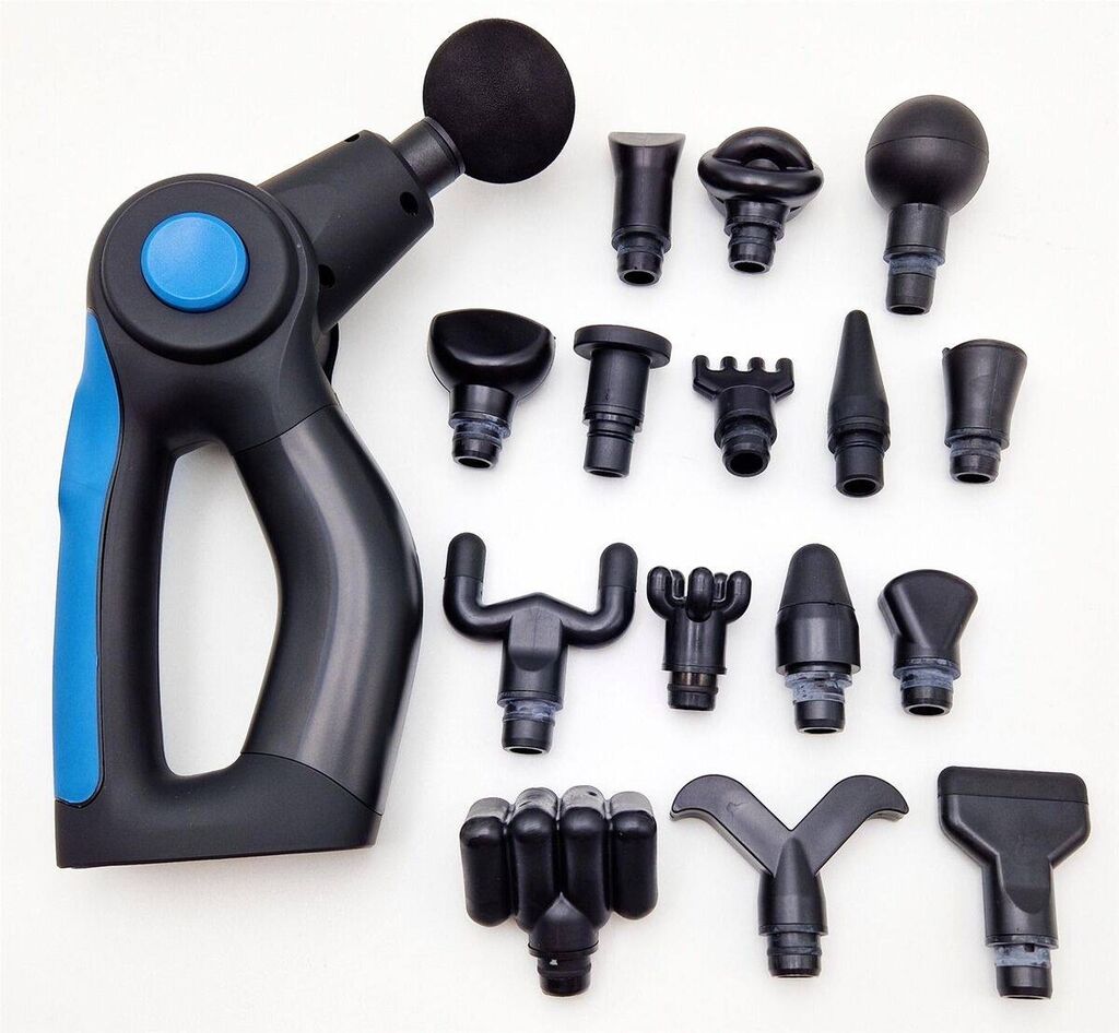 Súng massage Chirogun Percussion Massage Gun, máy Massage đa năng, 17 đầu đấm (dính tay) - Ảnh 2