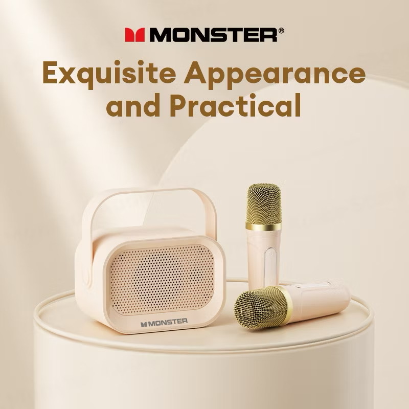 Loa Karaoke Bluetooth GK600 hãng Monster , 2 mic không dây - Ảnh 2