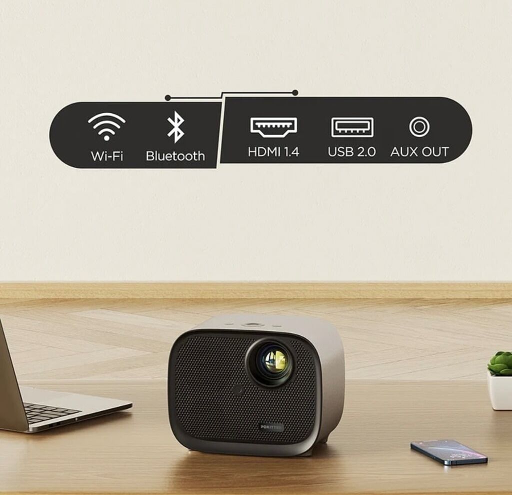 Máy chiếu Pokitter K1S, 1080P, chạy Android, kết nối điện thoại ( hàng Amazon) - Ảnh 10