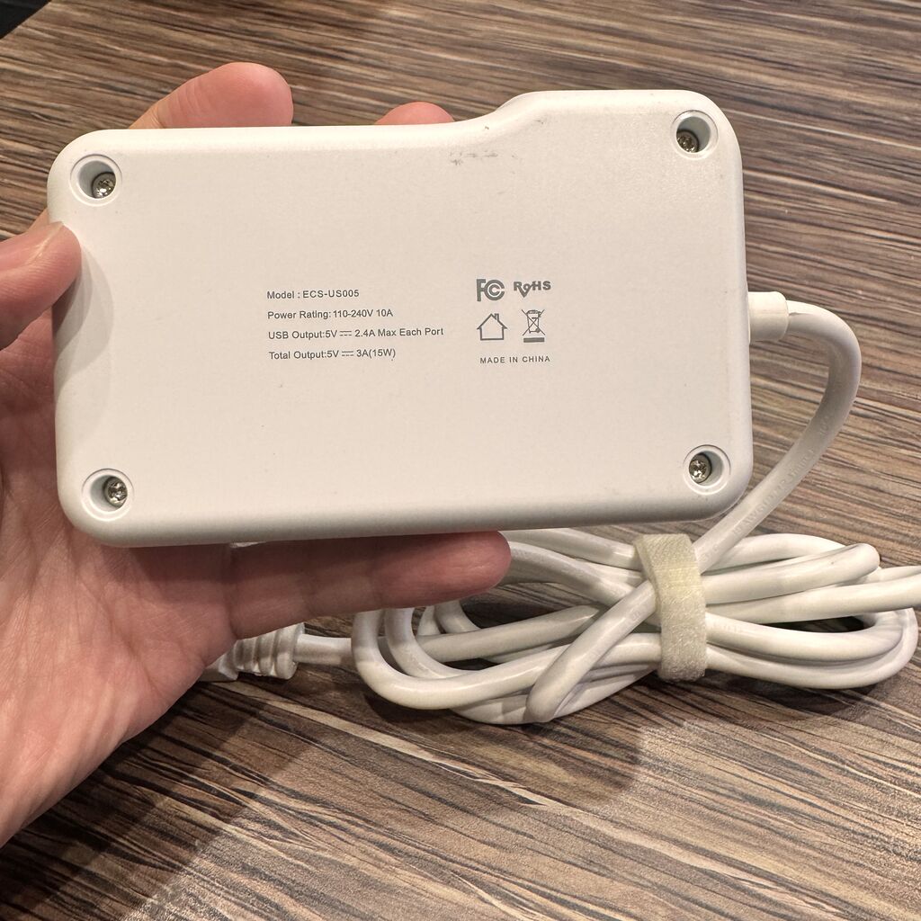 Ổ điện đa năng ECS-US005, 3 ổ 220V + 3 cổng USB-A ( không hộp) - Ảnh 7