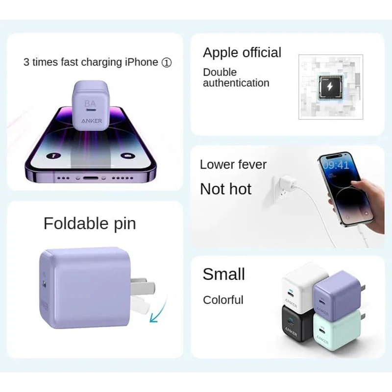 Sạc Nhanh 20W ANKER 312 - A2678, fullbox - màu ngẫu nhiên - Ảnh 6