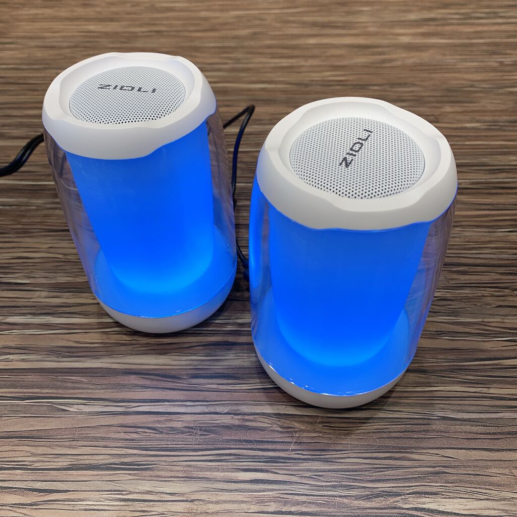 Cặp 2 Loa Bluetooth Zidli D81 – Đèn RGB đổi màu theo nhạc, có dây AUX - Ảnh 4