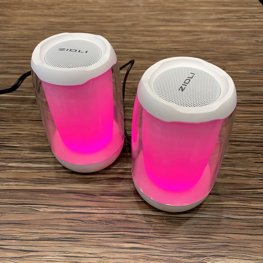 Cặp 2 Loa Bluetooth Zidli D81 – Đèn RGB đổi màu theo nhạc, có dây AUX - Ảnh 5