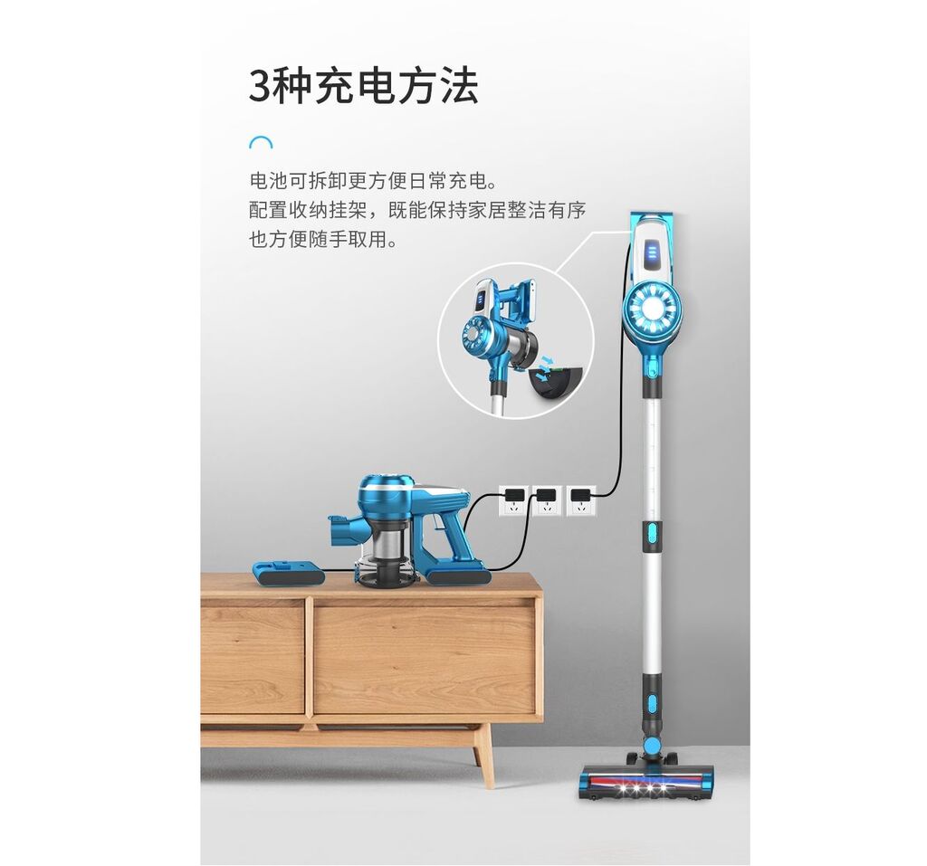 Máy hút bụi không dây POODA W1 Pro, thân nhôm, lõi lọc rửa được - Ảnh 7