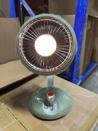 Quạt bàn tích điện D5J phong cách Retro cổ điển, tích hợp đèn, có túp năng xoay