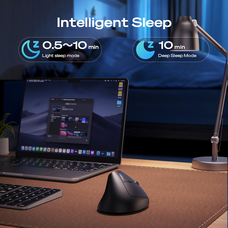 Chuột công thái học MEIZU Mblue M206 Pro, chuột Silent yên lặng, 4000 DPI - Ảnh 3