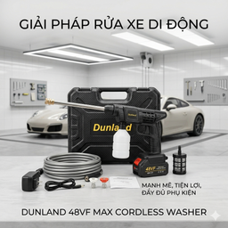 Máy xịt rửa xe cầm tay dùng pin sạc hãng DUNLANDI 48VF