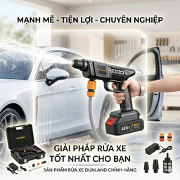 Máy xịt rửa xe cầm tay dùng pin sạc hãng DUNLANDI 48VF