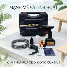 Máy xịt rửa xe cầm tay dùng pin sạc hãng DUNLANDI 48VF