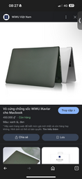 Wiwu iKavlar case cover Macbook Pro 16.2" A2485. Ốp vân carbon siêu mỏng