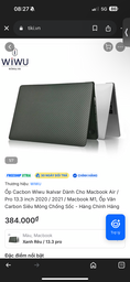 Wiwu iKavlar case cover Macbook Pro 16.2" A2485. Ốp vân carbon siêu mỏng