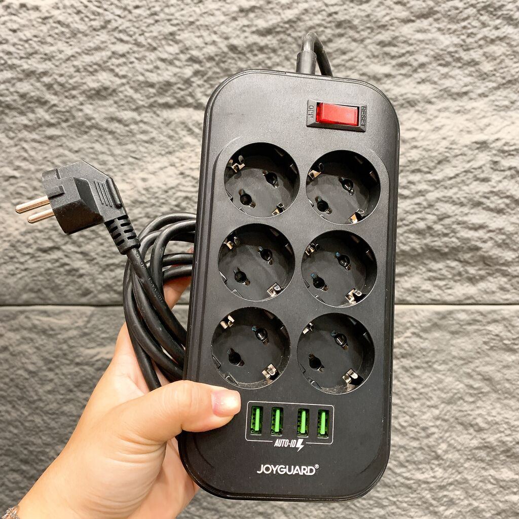 Ổ điện JOYGUARD 2500W - OG6K4U, 6 cổng 220v + 4 cổng USB A - Ảnh 5