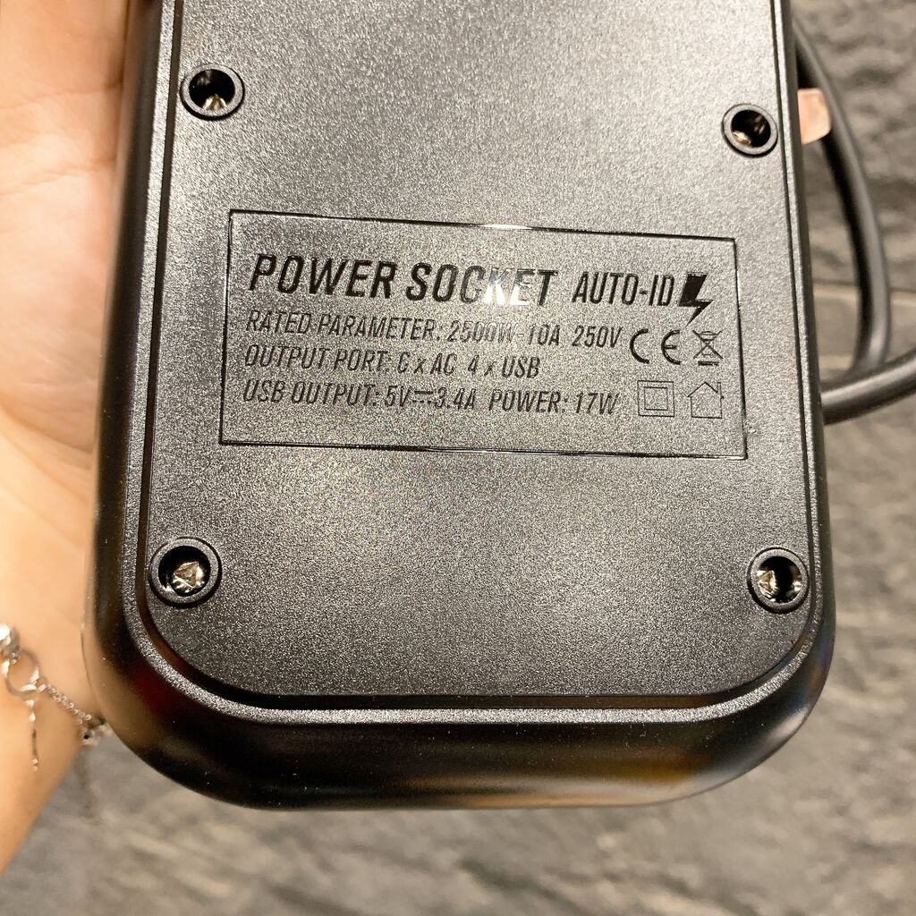 Ổ điện JOYGUARD 2500W - OG6K4U, 6 cổng 220v + 4 cổng USB A - Ảnh 8