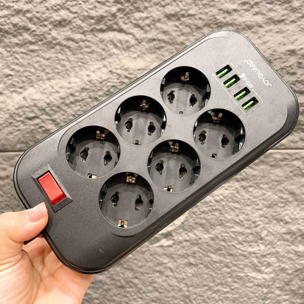 Ổ điện JOYGUARD 2500W - OG6K4U, 6 cổng 220v + 4 cổng USB A - Ảnh 6