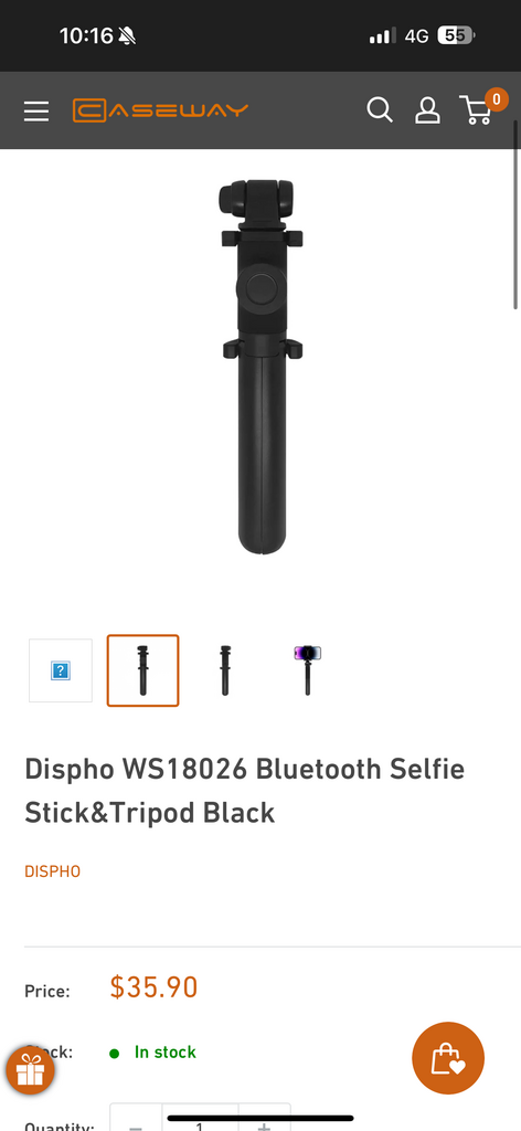 Gậy chụp ảnh Bluetooth hãng DISPHO WS-18026, có chân dựng Tripod - Ảnh 4