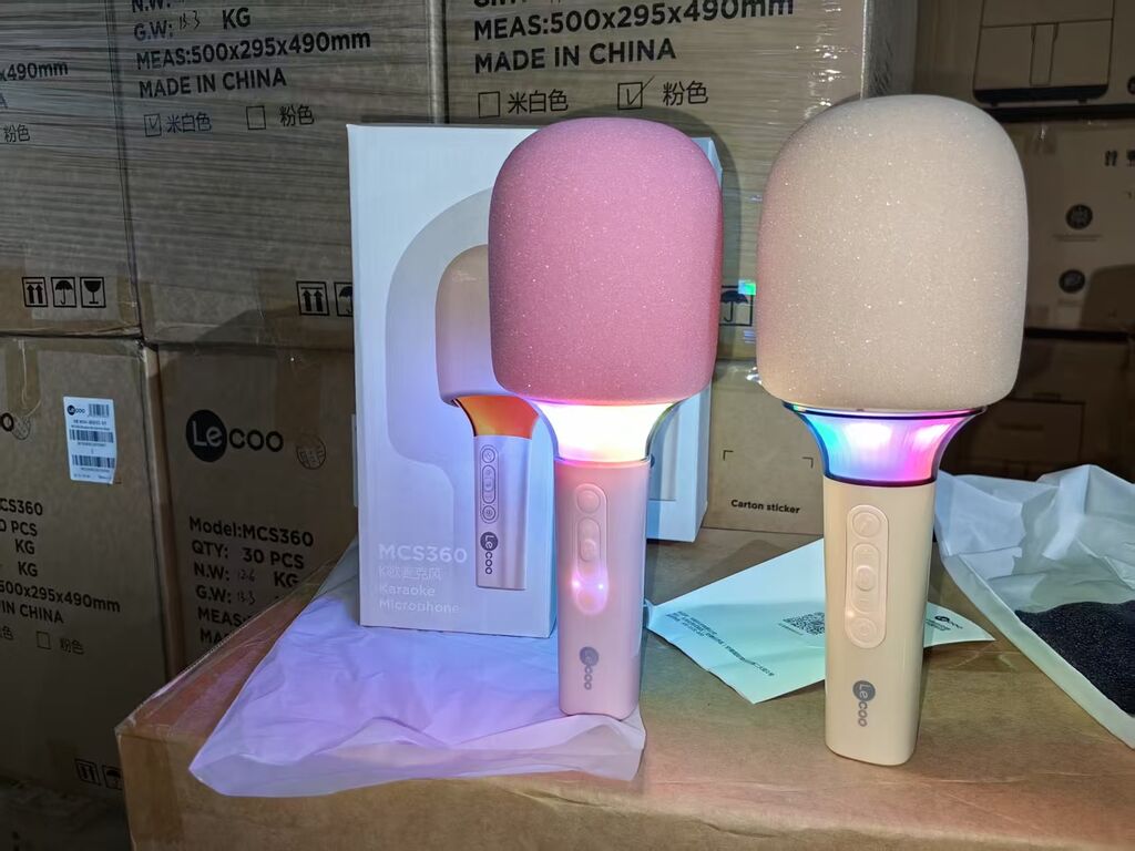 Micro karaoke không dây LENOVO Lecoo MCS360 , có TWS 2 mic, đèn RGB, cổng AUX - Ảnh 8