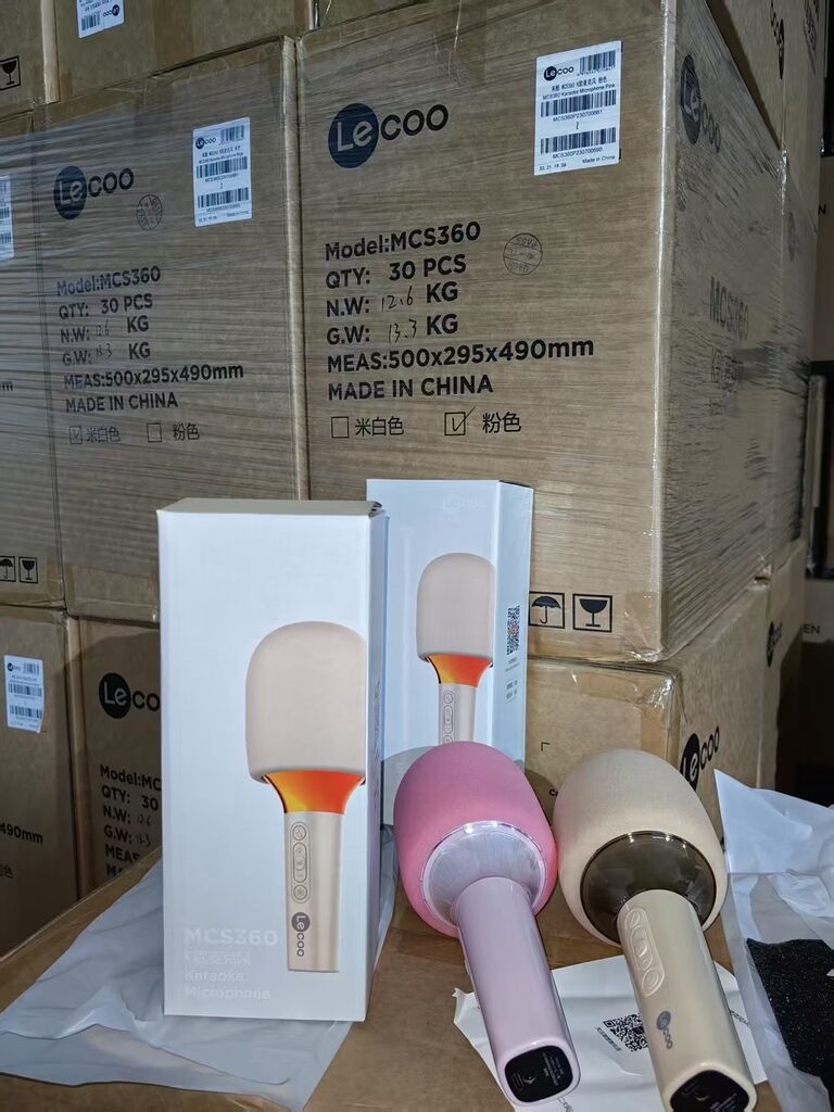 Micro karaoke không dây LENOVO Lecoo MCS360 , có TWS 2 mic, đèn RGB, cổng AUX - Ảnh 10