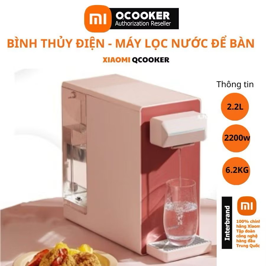Bình thủy điện máy lọc nước để bàn Xiaomi Qcooker CS_JY100, công nghệ lọc RO