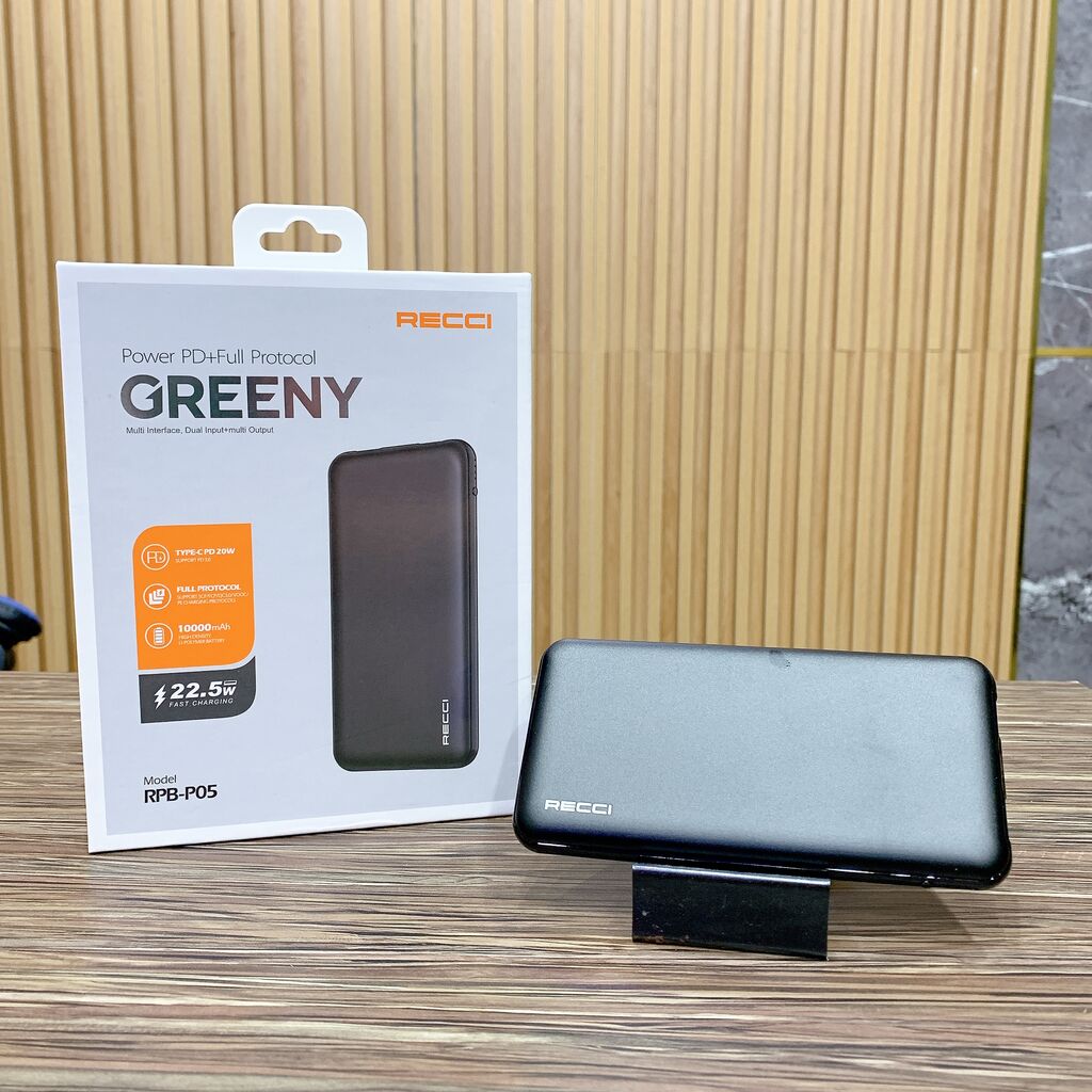 Pin dự phòng Recci Greeny RPB-P05  10.000mAh 22.5W PD20W - Ảnh 2