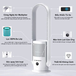 Quạt không cánh kiêm lọc không khí hãng Westinghouse WX-WYP03U ( Mỹ )