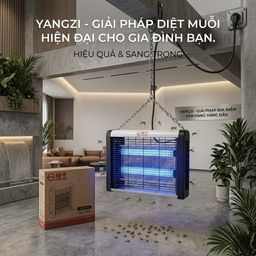 Đèn / máy bắt muỗi điện hãng YANGZI 6W, size 25cm