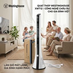 Quạt tháp không cánh Westinghouse XWT12 BFT1803R, có lọc không khí bằng ion âm