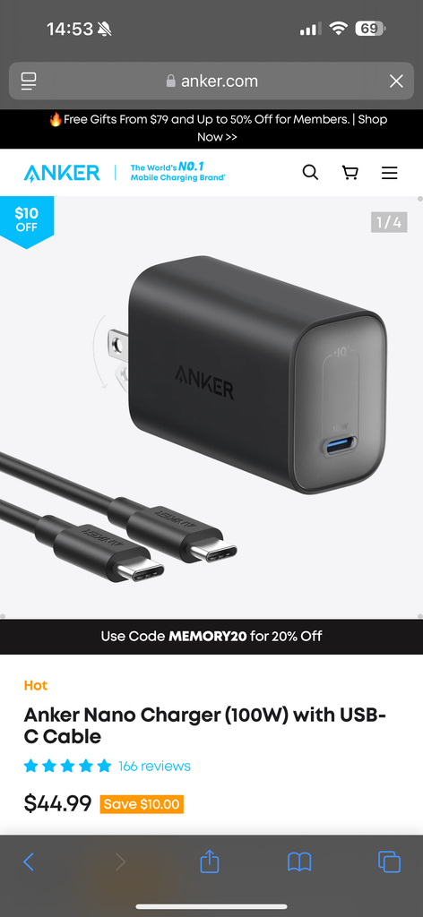 Củ sạc nhanh Nano 100W ANKER A2679 (ko hộp, ko kèm cáp) - Ảnh 4