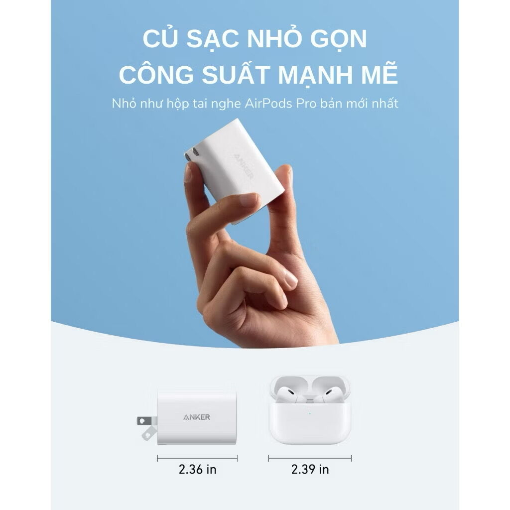 Củ sạc nhanh Nano 100W ANKER A2679 (ko hộp, ko kèm cáp) - Ảnh 8
