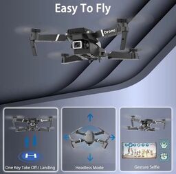 Máy bay Flycam E99 Drone, 3 Pin rời, quay phim chụp ảnh ( hàng Amazon )