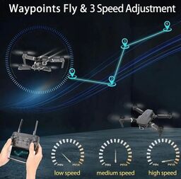 Máy bay Flycam E99 Drone, 3 Pin rời, quay phim chụp ảnh ( hàng Amazon )